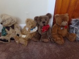 SEVEN LARGE TEDDY BEARS INCLUDING GUND RUTHERFORD AND MORE