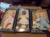 THREE EARLY GERBER BABY DOLLS IN ORIGINAL BOXES APPROXIMATELY 17