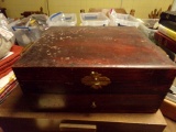 SILVERWARE BOX FULL OF SILVER PLATED FLATWARE WILLIAM ROGERS AND SON BOX