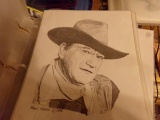 WESTERN STAR PRINTS BY FRANK NAREAU INCLUDING JOHN WAYNE BOB STEELE TOM MIX