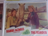 EIGHT 14X11 MOVIE POSTERS INCLUDING ALL HANDS ACROSS THE BORDER WITH WILL R