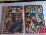 FOUR COMIC BOOKS INCLUDING DELL JOHNNY RINGO TWO DELL TEXAS RANGERS AND CAP