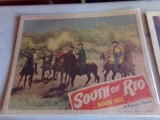 EIGHT MOVIE POSTERS 14 X 11 SOUTH OF RIO BURY ME NOT ON THE LONE PRAIRIE UN