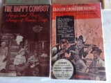 COLLECTION OF FIVE SHEET MUSIC BOOKS COWBOY SONGS BY SILVER YODELING BILL T