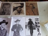 COLLECTION OF EARLY MOVIE STAR PHOTOS AND SKETCHES INCLUDING JOHN WAYNE BOB