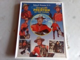 SERGEANT PRESTON OF THE YUKON POSTER 20 X 16 FRAMED AUTOGRAPHED BY DICK SIM