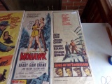 FOUR MOVIE POSTERS 36 X 14 INCLUDING ESCAPE FROM FT BRAVO ESCORT WEST MOHAW
