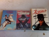 THREE HARDBACK BOOKS ZORRO THE LONE RANGER AND THE SHADOW