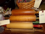 COLLECTION OF APPROX 12 WOODEN ROLLING PINS