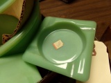 JADEITE MIXER BOWLS ASHTRAY AND REFRIGERATOR DISH