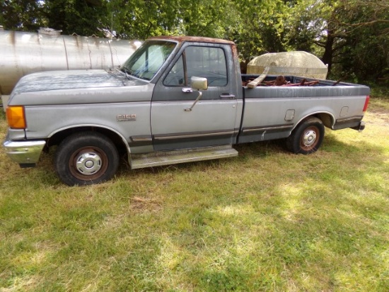 1991 FORD F150 SHOWING 59013 MILES REGULAR CAB 8' BED PARTS ONLY VEHICLE WI