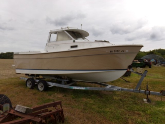 1983 BAYLINER TROPHY 23' ON A VENTURE TRAILER WITH VOLVO PENTA 280 OUTDRIVE