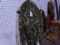 LOT OF HUNTING CLOTHES INCLUDING SHOOTING JACKETS VESTS AND CAMMO OVER COAT