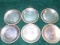 6 INTERNATIONAL STERLING COASTERS 6.48 T OZ