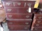 FOUR PIECE MAHOGANY BEDROOM SET INCLUDING CHEST ON CHEST SIX DRAWER BUREAU