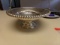 CANDLE WICK INTERNATIONAL STERLING PEDESTAL BOWL WITH HANDLE AND WEIGHTED B