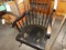 HITCHCOCK STYLE BLACK LACQUER ROCKING CHAIR