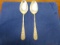 2 STIEFF STERLING SERVING SPOONS 4.53 T OZ