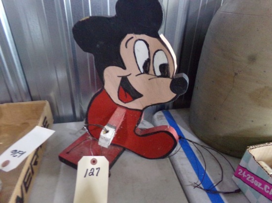 WOODEN CUT OUT OF MICKEY MOUSE