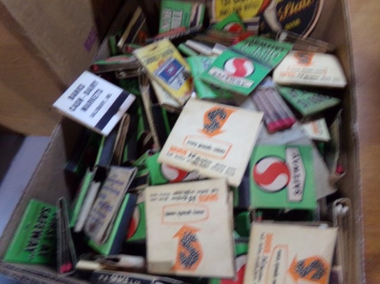 BOX FULL OF LOCAL ADVERTISING MATCHES