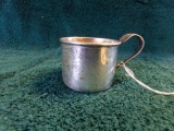 STERLING CHILDS CUP APPROX 1 1/2 INCH TALL LUNT STERLING 551 M .97 TROY OZ