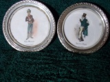 2 ANSTOM STERLING DICKENS CHARACTER COASTERS TROTTY VECK THE CHIMES & SAM W