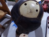 VINTAGE LEATHER FOOTBALL HELMET