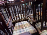 SET OF 5 UPHOLSTERED SEAT CHAIRS