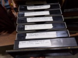 THREE VHS TAPE CABINETS FULL OF HOMEMADE TAPES