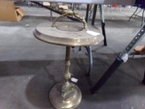 FLOOR BRASS ASHTRAY HOLDER WITH GAZELLE TOP