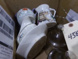 BOX LOT OF COVERED DECANTERS MELROSE CHINA MADE IN JAPAN CREAM PITCHER AND