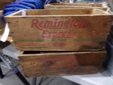 TWO REMINGTON EXPRESS WOODEN 410 AMMO CRATES