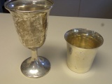 STERLING GOBLET AND CUP 7.64 T OZ