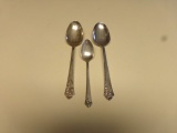 3 PC HEIRLOOM STERLING 2 SERVING SPOONS AND TEA SPOON 4.92 T OZ