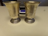 2 INTERNATIONAL STERLING WILDROSE TOOTHPICK HOLDERS 2.9 T OZ