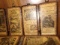 SET OF SIX RR WOODEN PLAQUES REPRODUCTION ADVERTISEMENTS