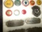 COLLECTION VINTAGE RAILROAD BADGES AND PINS AND BUTTONS AND MORE