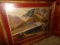 FRAMED UNDERGLASS PRINT ANTIQUE FRAME PENNSYLVANIA RR APPROX 32 X 26