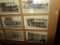 COLLECTION OF NINE BLACK AND WHITE PHOTOS EARLY RR CONSTRUCTION FRAMED UNDE
