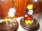 DAFFY DUCK AND MICKEY MOUSE CONDUCTOR FIGURINES UNDER GLASS