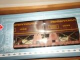 THREE NEW IN BOX RR EXPRESS AGENCY LARGE SCALE CARS BOX CAR 46013 PIGGY BAC