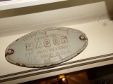 THREE STEEL PLAQUES IN 31 TURNS OUT MAGOR CAR CORP 1956 PROPERTY OF NEW YOR