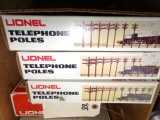 BOX LOT INCLUDING LIONEL 5 FULL COLOR BILLBOARDS TELEPHONES ALL NEW IN BOX