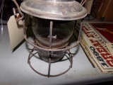 ANTIQUE KEROSENE LAMP RF AND P WITH CLEAR GLOBE