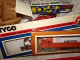 BOX WITH TYCO LIONEL HO LIONEL TRANSFORMERS AND MORE