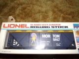 SIX LIONEL NEW IN BOX GN 9011 MORTON SALT 9114 REPUBLIC STEEL 9136 BOX CAR