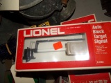BOX LOT WITH THREE NEW IN BOX LIONEL AUTO BLOCK TARGET SIGNALS AND AUTOMATI