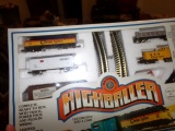 BACHMAN HIGH BALLER LOCOMOTIVE AND THREE CAR SET NEW IN BOX