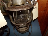 RAILROAD LANTERN CCCD AND ST.L.RY CLEAR GLOBE WITH NYC LINES BY DIETZ VESTA
