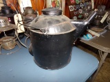 APPROXIMATELY 2 GALLON BLACK PAINTED WATER CAN ANTIQUE